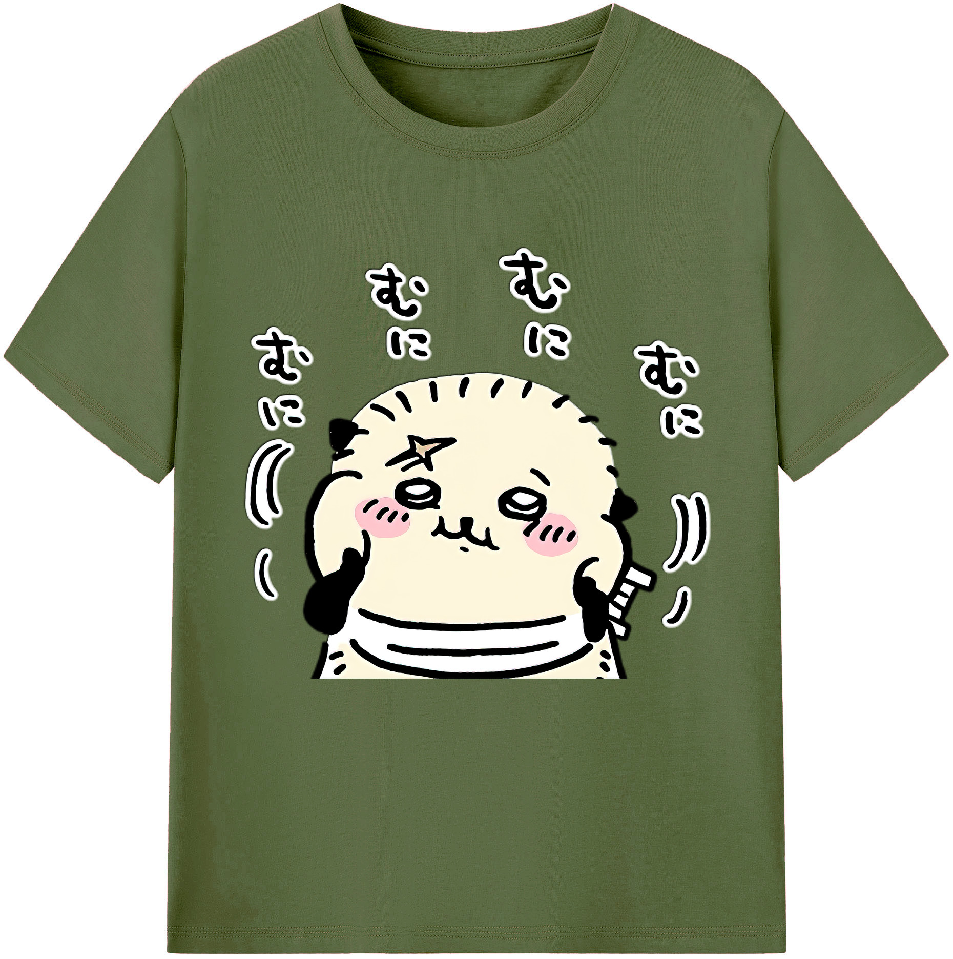（画像用） ちいかわ ラッコ Chii-kawa Sea otter 綿100％半袖Tシャツ（フロントプリント）